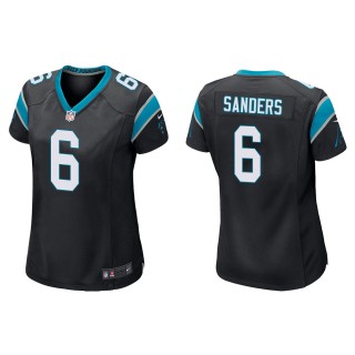 Women's Panthers Miles Sanders Black Game Jersey