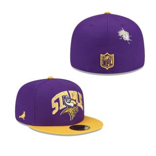 Men's Minnesota Vikings Purple Gold NFL x Staple Collection 59FIFTY Fitted Hat