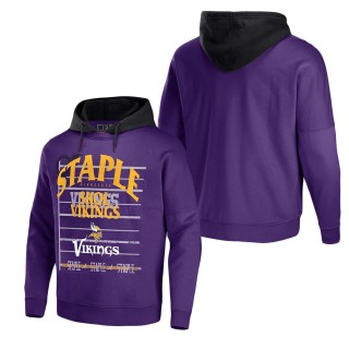 Men's Minnesota Vikings NFL x Staple Purple Throwback Vintage Wash Pullover Hoodie