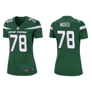 Women's Morgan Moses Jets Green Game Jersey