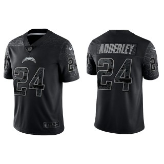 Nasir Adderley Los Angeles Chargers Black Reflective Limited Jersey