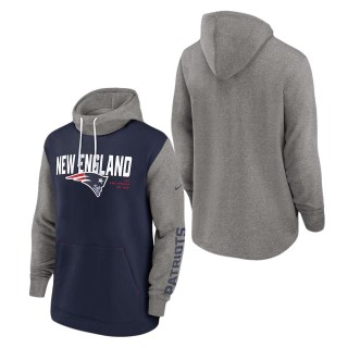 New England Patriots Nike Navy Fashion Color Block Pullover Hoodie