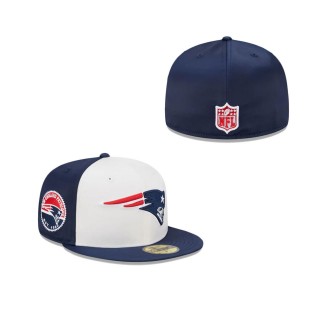 New England Patriots Throwback Satin Fitted Hat
