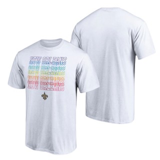 Men's New Orleans Saints Fanatics Branded White City Pride T-Shirt