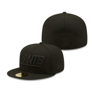 New York Giants Black on Black Alternate Logo 59FIFTY Fitted Hat