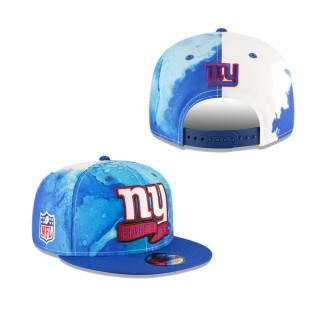 Men's New York Giants Blue 2022 Sideline 9FIFTY Ink Dye Snapback Hat