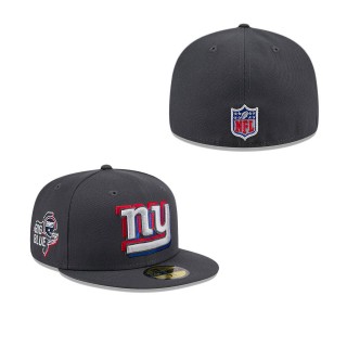 New York Giants Graphite Official 2024 NFL Draft On Stage 59FIFTY Fitted Hat