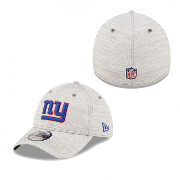 Men's New York Giants Gray 2022 NFL Training Camp Official Coach 39THIRTY Flex Hat