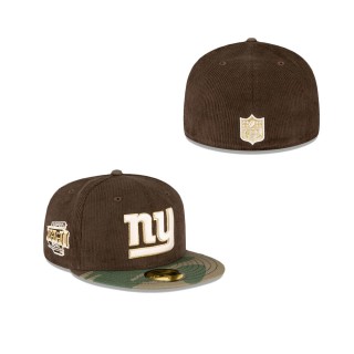 New York Giants Just Caps Brown Camo Fitted Hat
