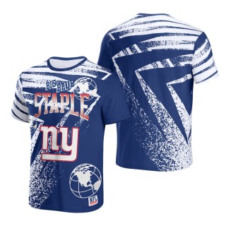 Men's New York Giants NFL x Staple Blue All Over Print T-Shirt