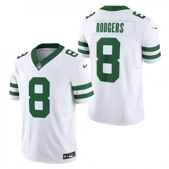 Jets Aaron Rodgers White Legacy Vapor F.U.S.E. Limited Jersey