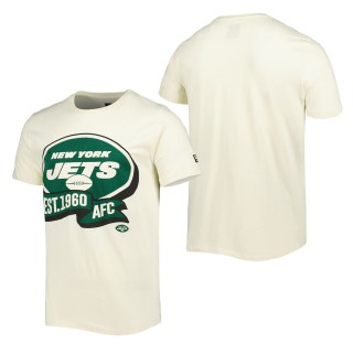 Men's New York Jets Cream Sideline Chrome T-Shirt