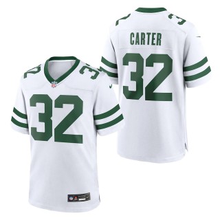Jets Michael Carter White Legacy Player Game Jersey