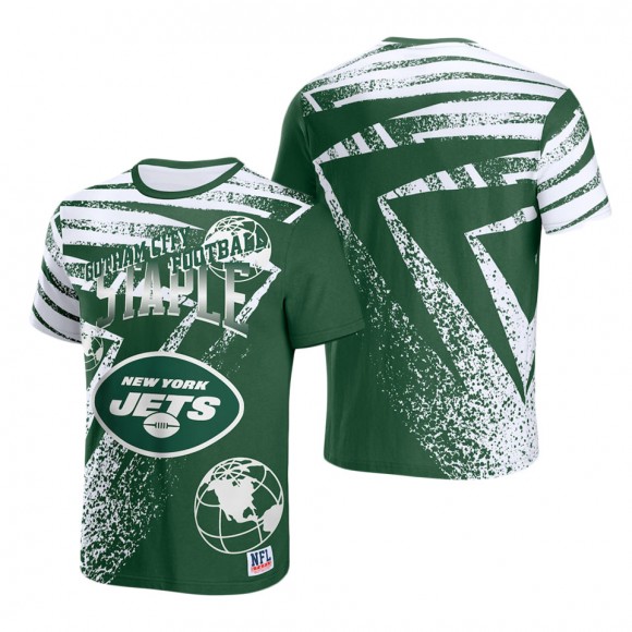 Men's New York Jets NFL x Staple Green All Over Print T-Shirt