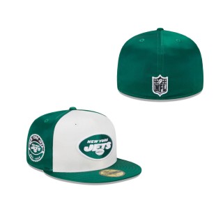 New York Jets Throwback Satin Fitted Hat