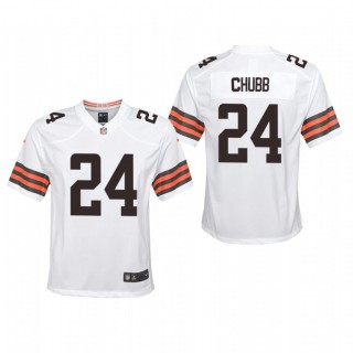 Youth Cleveland Browns Nick Chubb Game Jersey - White