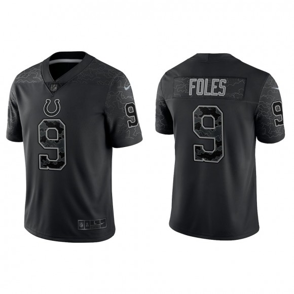 Nick Foles Indianapolis Colts Black Reflective Limited Jersey