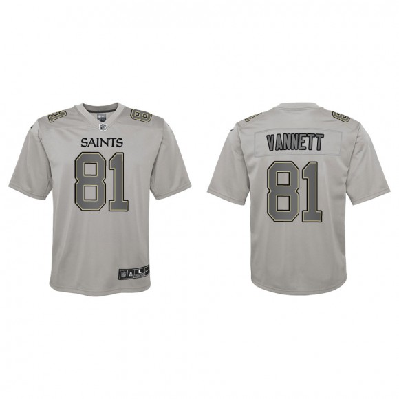 Nick Vannett Youth New Orleans Saints Gray Atmosphere Game Jersey
