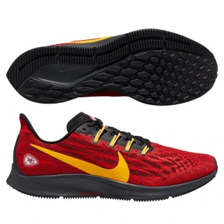 Unisex Nike Air Zoom Pegasus 36 Kansas City Chiefs Red Gold Running Shoes