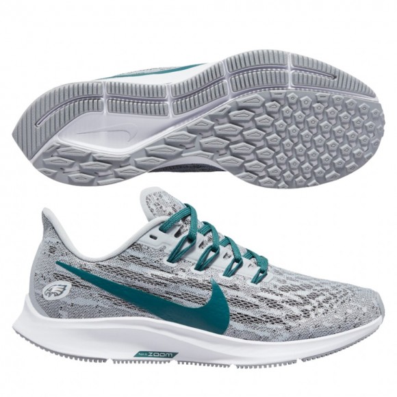 Unisex Nike Air Zoom Pegasus 36 Philadelphia Eagles Gray Midnight Green Running Shoes