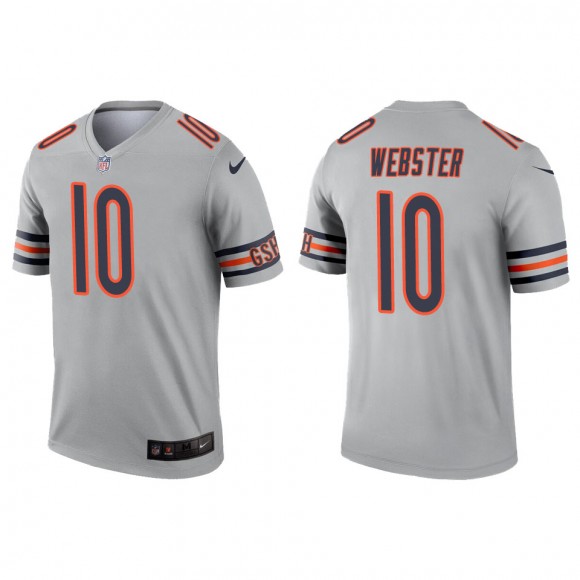 Men's Chicago Bears Nsimba Webster Silver Inverted Legend Jersey