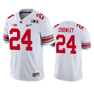Ohio State Buckeyes Marcus Crowley White 2021 National Championship Jersey