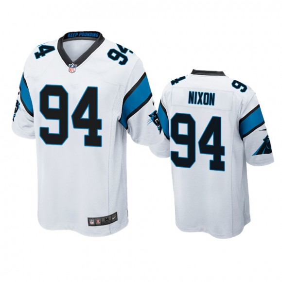 Carolina Panthers Daviyon Nixon White Game Jersey