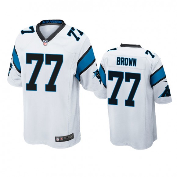 Carolina Panthers Deonte Brown White Game Jersey