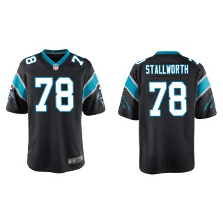 Youth Taylor Stallworth Panthers Black Game Jersey