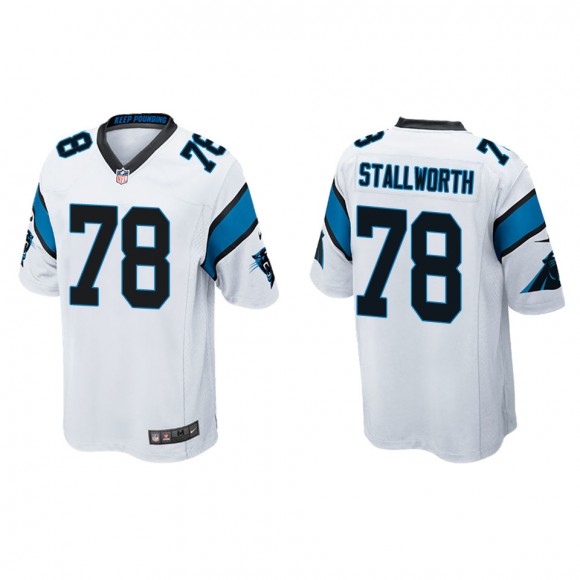 Taylor Stallworth Panthers White Game Jersey