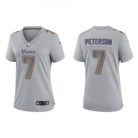 Patrick Peterson Women's Minnesota Vikings Gray Atmosphere Fashion Game Jersey