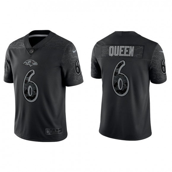 Patrick Queen Baltimore Ravens Black Reflective Limited Jersey