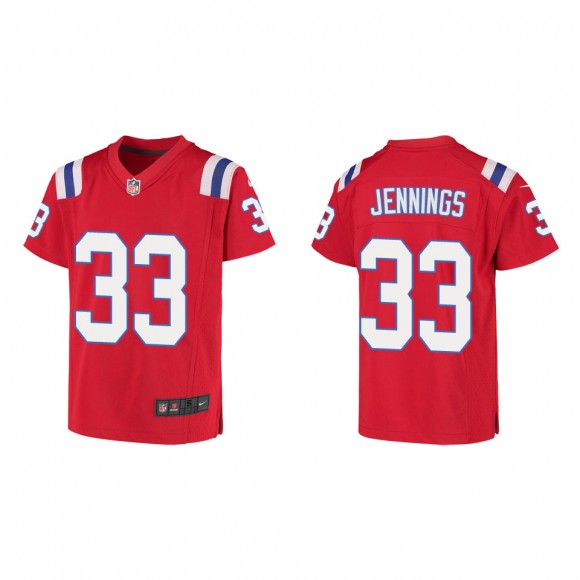 Youth Anfernee Jennings Patriots Red Game Jersey