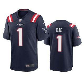 New England Patriots Dad Navy 2021 Fathers Day Game Jersey