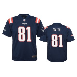 New England Patriots Jonnu Smith Navy Color Rush Game Jersey