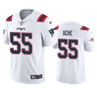 New England Patriots Josh Uche White Vapor Limited Jersey