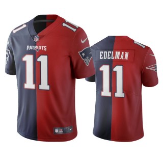 New England Patriots Julian Edelman Navy Red Two Tone Vapor Limited Jersey