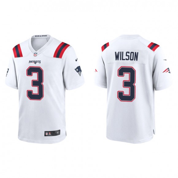 Mack Wilson Patriots White Game Jersey