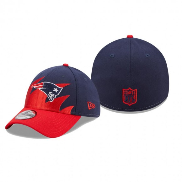 New England Patriots Navy Red Surge 39THIRTY Flex Hat