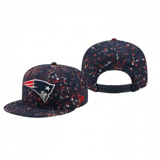 New England Patriots Navy Splatter 9FIFTY Snapback Hat