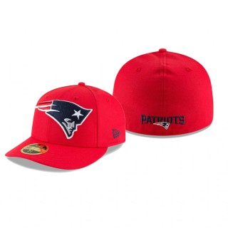 New England Patriots Red Omaha Low Profile 59FIFTY Hat