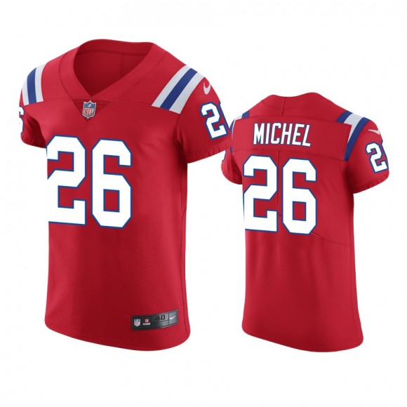 New England Patriots Sony Michel Red Vapor Elite Jersey - Men's