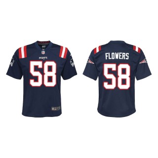 Youth Trey Flowers Patriots Navy Game Jersey