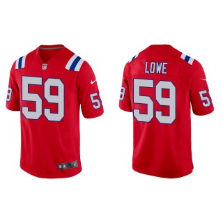 Vederian Lowe Patriots Red Alternate Game Jersey