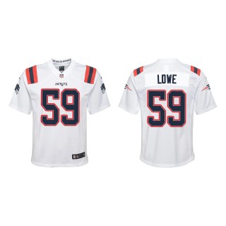 Youth Vederian Lowe Patriots White Game Jersey