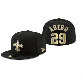 New Orleans Saints Paulson Adebo Black Omaha 59FIFTY Fitted Hat