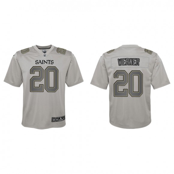 Pete Werner Youth New Orleans Saints Gray Atmosphere Game Jersey