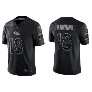 Peyton Manning Denver Broncos Black Reflective Limited Jersey