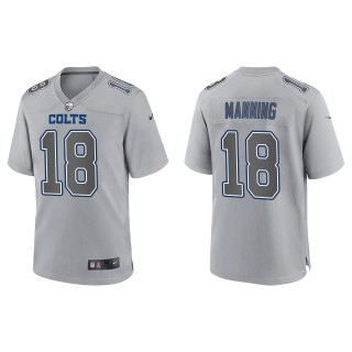Peyton Manning Men's Indianapolis Colts Gray Atmosphere Fashion Game Jersey