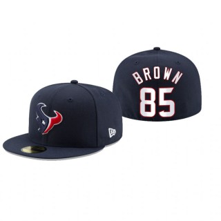 Houston Texans Pharaoh Brown Navy Omaha 59FIFTY Fitted Hat